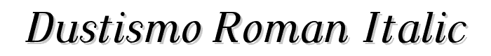 Dustismo Roman Italic font